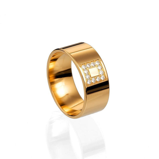 Vigselring med 12 diamanter 18k guld