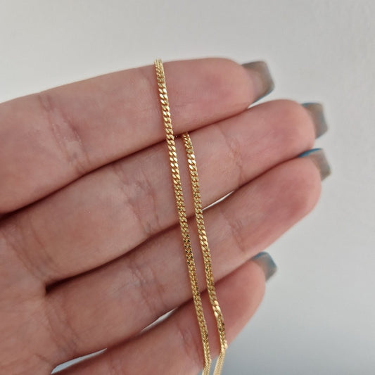 Vristlänk pansar 18k guld 25cm, Bredd 1,6mm