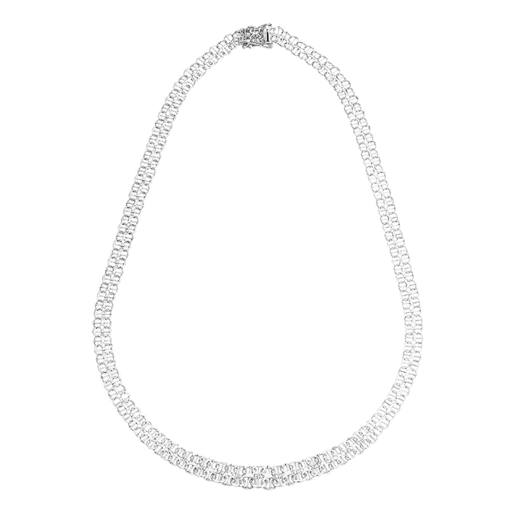 X-länk halsband i äkta silver