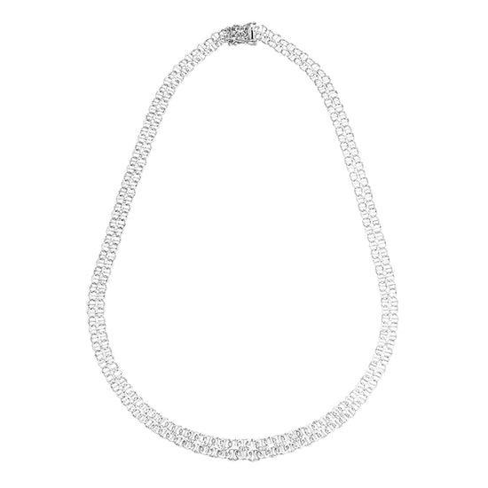 X-länk halsband i äkta silver