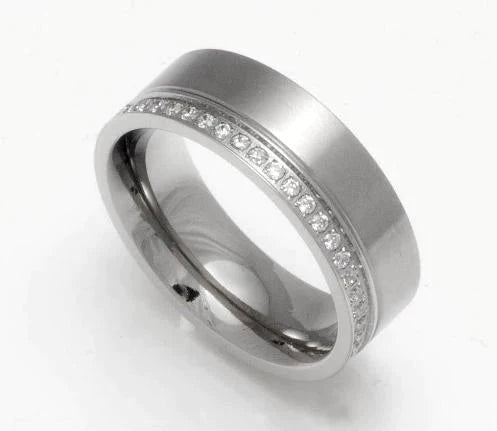 Vigselring i titan, matt slipad